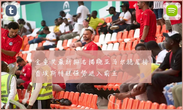 金童奖最新排名揭晓亚马尔稳居榜首埃斯特旺强势进入前五